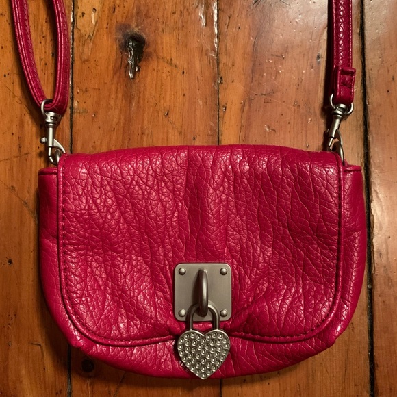 d-fusion Red Heart Embellished Adjustable crossbody purse. - Picture 2 of 6